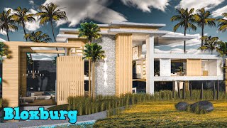 Bloxburg Mansion Villa Modern House  House Build  Roblox [upl. by Darnoc]