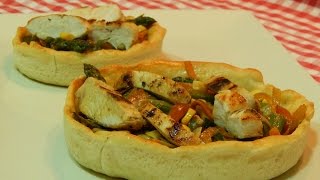 Tartaletas rellenas de verduras y pollo receta fácil [upl. by Inverson601]