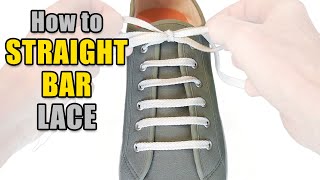 Straight Bar Lacing Tutorial – Professor Shoelace [upl. by Tareyn554]