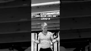 Cable Incline Curls bodybuilding armtraining armworkout armday armdayeveryday armdayworkout [upl. by Groot]