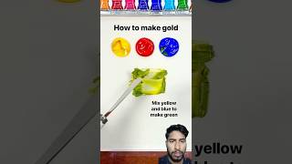 How to make gold from just red blue yellow colormixing paintmixing satisfying asmrart [upl. by Wurtz]