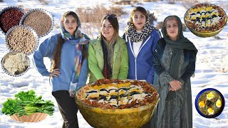 IRAN How to Cook Best Noodle Soup Ever on DIY Can Stove in the Mountains  Ash Reshteh [upl. by Ahsieket]