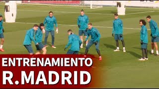 RMadridPSG  Entrenamiento previo del Real Madrid  Diario AS [upl. by Yelyk]