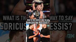 What is the correct way to pronounce UFC Champion Dricus Du Plessis name dricusduplessis ufc [upl. by Vashtee]