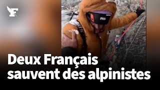 Himalaya  en vidéo des soldats français sauvent deux alpinistes bloquées à 6000m [upl. by Eselahs835]