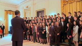 President Obama Meets with Senate Youth Program Delegates [upl. by Biddie212]