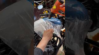 Royal Enfield tank lamination😱 shorts ytshorts royalenfield lamination [upl. by Anilet]