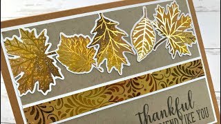 StampnFoil  Thankful Leaves [upl. by Anahcar]