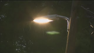 Atlanta mayor helps install new street lights to reduce crime crashes [upl. by Rhine]