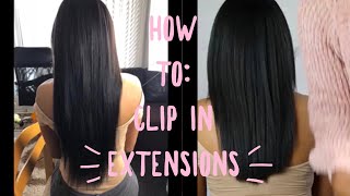 HOW TO CLIP IN EXTENTIONS BEI RELAXED HAIR Irene Asamoah [upl. by Llevart]