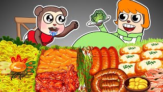 FNF  Martha Pregnant VS Max Baby Eating Spicy Noodles amp Fried Chicken  Mukbang Animation  ASMR [upl. by Ellennahc]