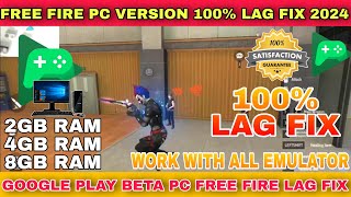 Google Play Beta Pc Lag Fix  Free Fire Pc version Lag Problem Fix 2GB Ram freefirepcversion ffpc [upl. by Amolap]