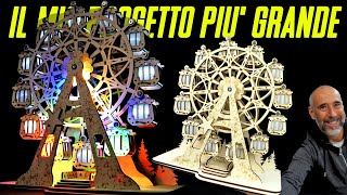 Il mio progetto piu GRANDE Una ruota panoramica CON CONTATTI STRISCIANTI con ORTUR LM3 [upl. by Ennelram]