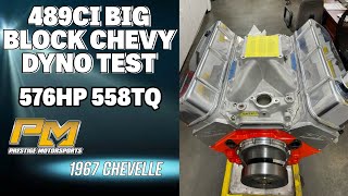 576HP 489ci Big Block Chevy Dyno Testing for Gregs 67 Chevelle at Prestige Motorsports [upl. by Leggett740]