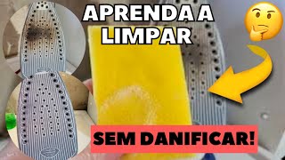 COMO LIMPAR FERRO DE PASSAR A VAPOR  USANDO APENAS ESPONJA E DETERGENTE [upl. by Dorran]