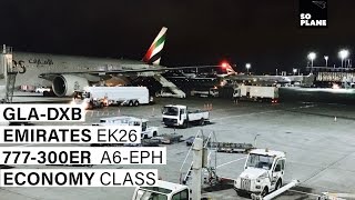 TRIP REPORT  Emirates  777300ER  Glasgow  Dubai  Full Flight GoPro Timelapse [upl. by Faustus]