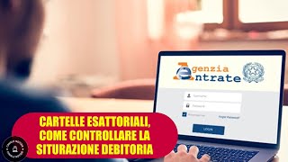 Cartelle esattoriali Come controllare la situazione sul sito dellAgenzia delle Entrate [upl. by Leafar]