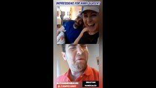 Sebastian Maniscalco Impression on Nikki Glasers Instagram Live [upl. by Marjorie129]