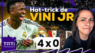 HATTRICK DE VINI JR GOLEADA DO REAL MADRID E A TRISTEZA DA GRAVE LESÃO DE MILITÃO [upl. by Alfons725]