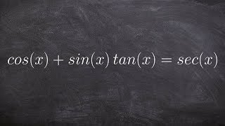 Verifying a trigonometric Identities [upl. by Amilas]