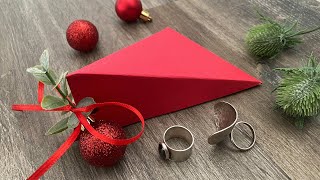 Triangular Gift Box  Gift Packaging  Paper Craft Ideas [upl. by Dnomaid]