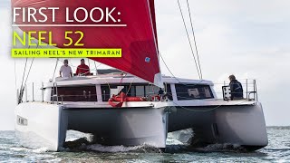 First look aboard the Neel 52 a fast cruising family trimaran from France [upl. by Arsi]