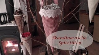 DIY  Spitztüten aus Stoff nähen I schwedische Weihnachtsdeko selber machen I Nähanleitung I How to [upl. by Naneek976]