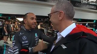 Lewis Hamilton interrupts Stefano Domenicali interview to make demand of F1 CEO [upl. by Arleen]