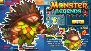 Monster Legends PORCUSPIKE level 150 😍 review  Xandrite Spellbound [upl. by Natelson]