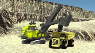 Open Cut Coal Mine Animation [upl. by Eenafit]