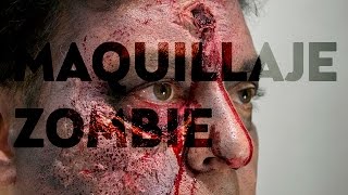 MAQUILLAJE ZOMBIE DIY Heridas Fácil [upl. by Grishilde]