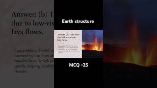 Earth’s Structure Plate Tectonics Earthquakes and Volcanism MCQ25   ShortsEarthStructureMCQ [upl. by Meyeroff]