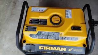 Firman Model P03608 4550 3650 Generator Review [upl. by Eidde]