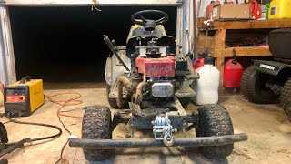 MechanicalTrailer Winch Install on Offroad Mower [upl. by Heid]