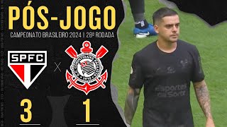 SÃO PAULO 3X1 CORINTHIANS 🔴 PÓSJOGO ZONA MISTA E COLETIVA  28ª RODADA  BRASILEIRÃO 2024 [upl. by Aleyak]