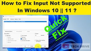 How To Fix Input Not Supported Monitor In Windows 11  10  8  7 Solved TECH DRIVE [upl. by Sanjay]