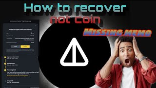 How to recover lossed not coin  How to withdraw Notcoin Token  Notcoin Claim Binance  notcoin [upl. by Daukas]