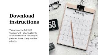 Feb 2024 Calendar with Holidays Free Download  Shareable online calendar and scheduling [upl. by Agnella]