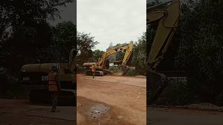 CAT 320C Excavator Pushing The Roads cat cat320c [upl. by Sined]