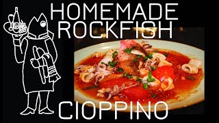 Whole Fish Rockfish Recipe🎣 How To Cook And Make Home Cioppino Pan Fish Stew With Sculpin amp Squid [upl. by Eitsyrc]