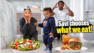 BABY SAVIOUR CHOOSES WHAT WE EAT FOR 24 HOURS BAD IDEA [upl. by Eive]