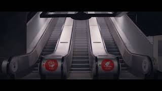 Sweden Arlanda Airport  Arlanda Express Train Station 4X escalator [upl. by Llennhoj115]