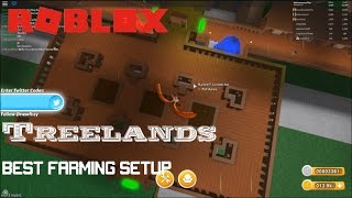 Roblox TreeLands Best farming growbed setup [upl. by Haelam]