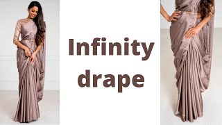 Infinity Drape  How to wear Saree for Beginners  Easy Saree Draping Tutorial [upl. by Soll]