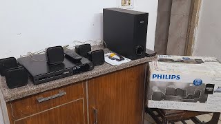 PHILIPS DVD HOME THEATER SYSTEM MODEL NO HTS3181 ABOUT IN HINDI 95990 40215 [upl. by Niveb]