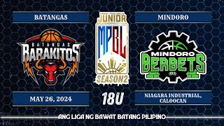 Junior MPBL Season 2  Batangas Barakitos VS Mindoro Berbets  18U [upl. by Alethia]