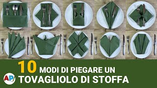 10 modi di piegare un tovagliolo di stoffa  Decorazioni per la tavola DIY [upl. by Reffinnej]