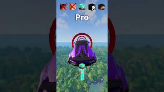 NOOB vs Girl vs PRO vs HACKER vs HEROBRINE Car Jump Challenge 😂 🚗 shorts beamngdrive [upl. by Llewol749]