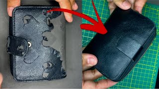 How to Restore Leather Purse  Purse Leather Restoration  Wallet Leather Repair DIY [upl. by Marie376]