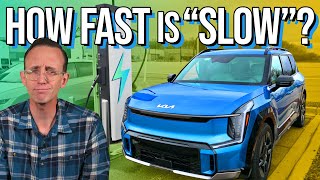 Testing Kia EV9s SLOWER Charging BIG Battery [upl. by Imalda33]